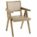 Chaise \'Wooden rattan\' - Naturel