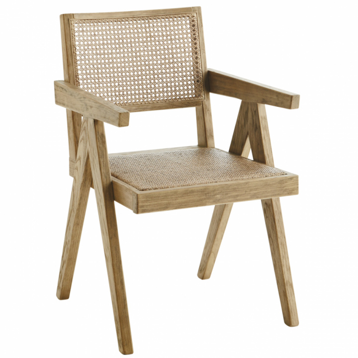Chaise \'Wooden rattan\' - Naturel dans le groupe Meubles / Meubles d\'assise / Chaises chez Reforma (XMS-CB2824B)