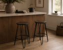 Tabouret \'Rustic\' 45cm - Bois/Acier