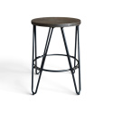 Tabouret \'Rustic\' 45cm - Bois/Acier