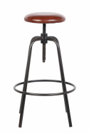 Tabouret \'Industrial\' - Fer/Cuir