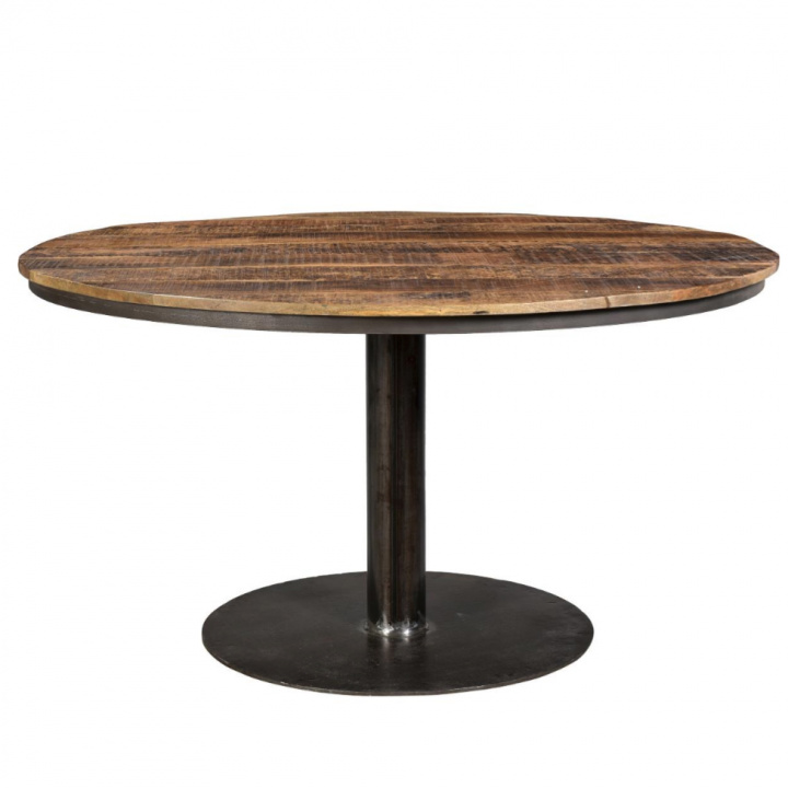 Table à manger ronde \'Jack\' - Bois recyclé/Fer dans le groupe Meubles / Tables / Table à manger chez Reforma (m03094)