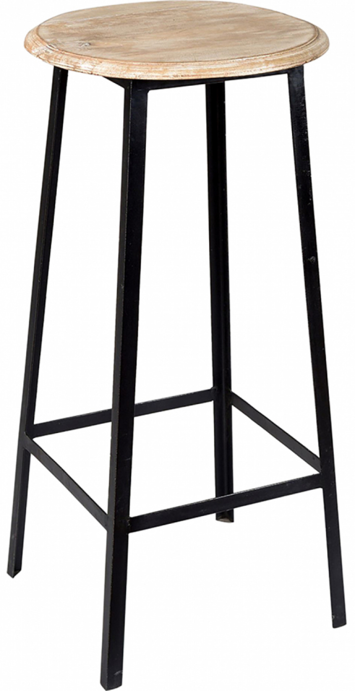 Tabouret \'Wooden Seat\' - Noir dans le groupe Chambres / Cuisine chez Reforma (m11072)