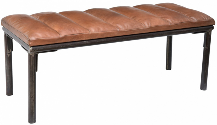 Banc \'Sean\' - Cuir/Fer dans le groupe Meubles / Meubles d\'assise / Bancs chez Reforma (m1822)