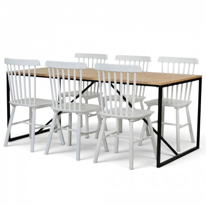Groupe de repas \'Vega Elsa\' - 1 Table & 6 Chaises dans le groupe Meubles / Tables / Groupes de repas chez Reforma (matgrupp51)
