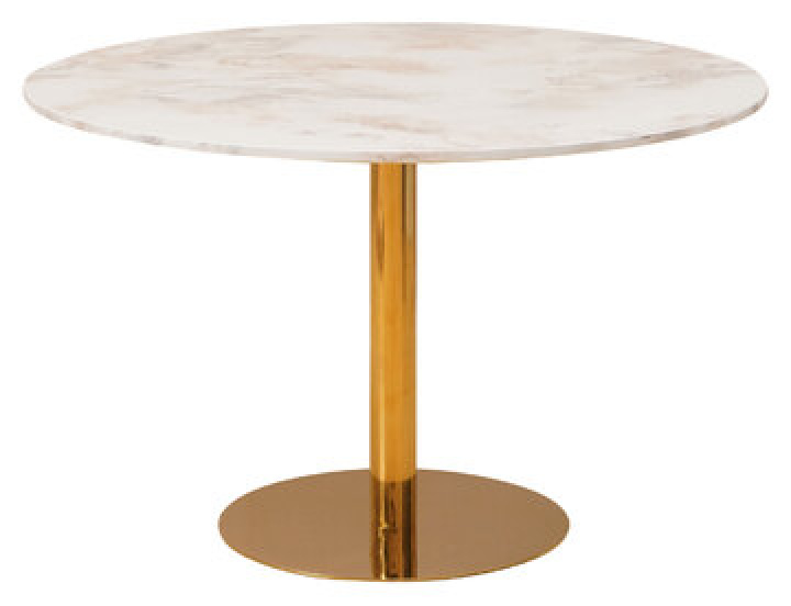 Table à manger \'Marbleous\' Ronde 120cm - Laiton/Blanc dans le groupe Meubles / Tables / Tables rondes chez Reforma (st-051w-120)